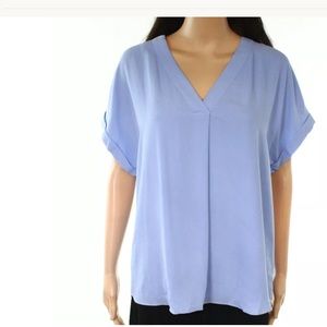 Lauren Ralph Lauren V neck sheer blouse